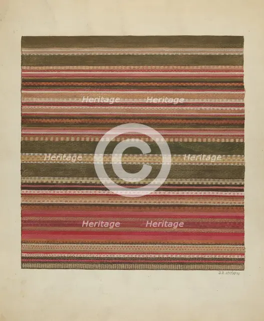 Handwoven Carpet, c. 1936. Creator: Jules Lefevere.
