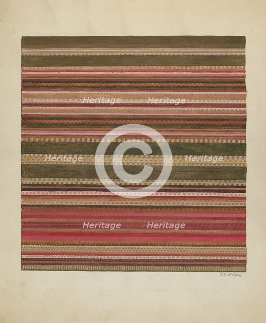 Handwoven Carpet, c. 1936. Creator: Jules Lefevere.