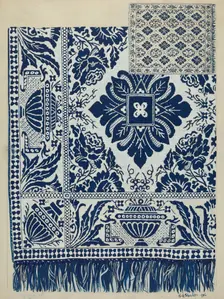 Handwoven Coverlet, 1936. Creator: Hazel Sheckler