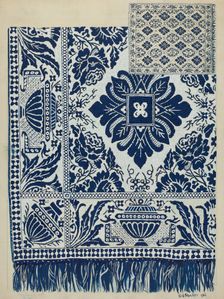 Handwoven Coverlet, 1936. Creator: Hazel Sheckler