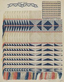 Handwoven Coverlet, 1936. Creator: Howard H. Sherman