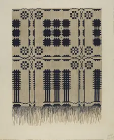 Handwoven Coverlet, c. 1940. Creator: Fred Hassebrock