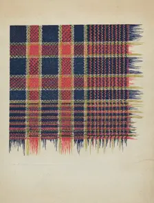 Handwoven Coverlet, c. 1936. Creator: Dorothy Lacey