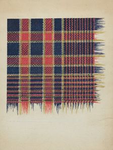 Handwoven Coverlet, c. 1936. Creator: Dorothy Lacey