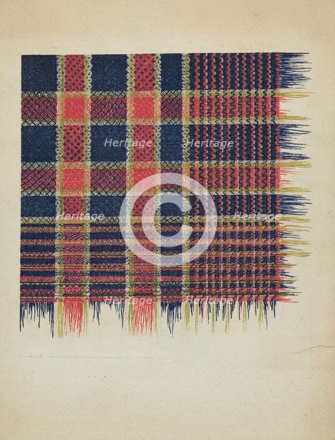 Handwoven Coverlet, c. 1936. Creator: Dorothy Lacey.
