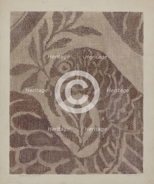 Handwoven Coverlet, c. 1937. Creator: Maud M Holme.