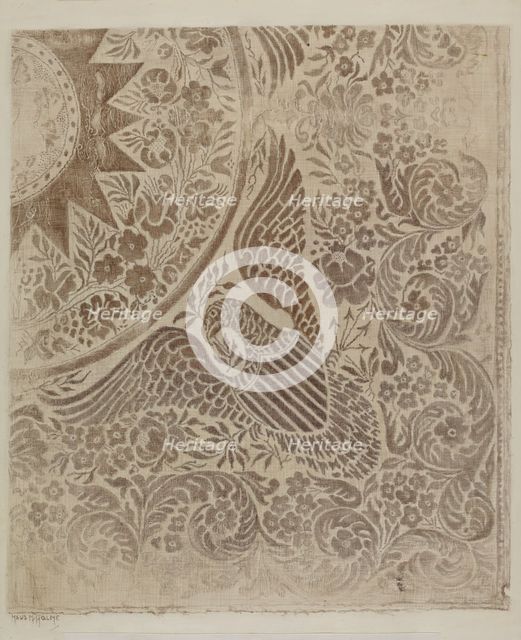 Handwoven Coverlet, c. 1937. Creator: Maud M. Holme.