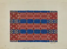 Handwoven Coverlet, c. 1937. Creator: Cornelius Christoffels