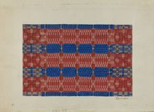 Handwoven Coverlet, c. 1937. Creator: Cornelius Christoffels