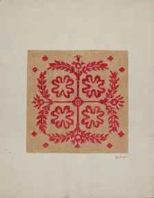 Handwoven Coverlet, c. 1937. Creator: Cornelius Christoffels