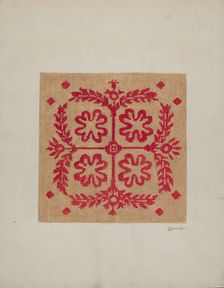 Handwoven Coverlet, c. 1937. Creator: Cornelius Christoffels
