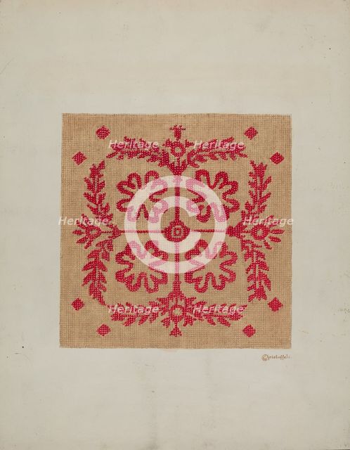 Handwoven Coverlet, c. 1937. Creator: Cornelius Christoffels.