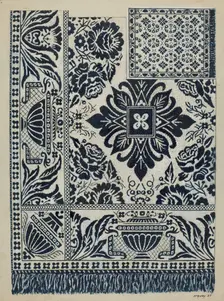 Handwoven Coverlet, c. 1937. Creator: William McAuley