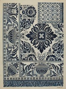 Handwoven Coverlet, c. 1937. Creator: William McAuley