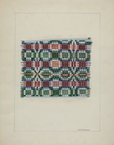 Handwoven Coverlet, c. 1937. Creator: William O. Fletcher