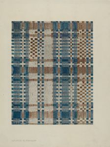 Handwoven Coverlet, c. 1938. Creator: Magnus S. Fossum