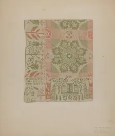 Handwoven Coverlet, c. 1939. Creator: M. Louise Kent