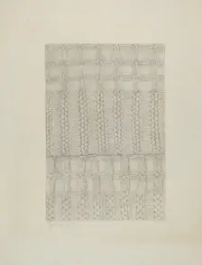 Handwoven Coverlet, c. 1939. Creator: Maud M Holme