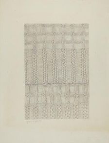 Handwoven Coverlet, c. 1939. Creator: Maud M Holme