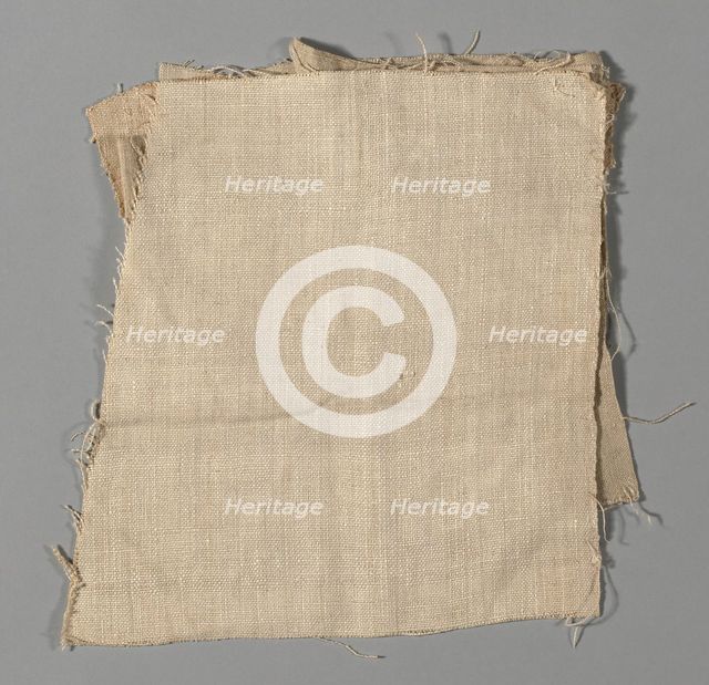 Handwoven Linen Samples (5), United States, Early 19th century. Creator: Unknown.
