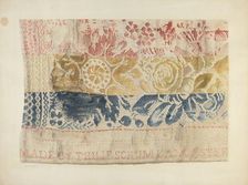 Handwoven Table Cover, c. 1940. Creator: Maud M Holme