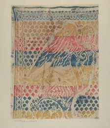 Handwoven Table Cover, c. 1940. Creator: Alfred Walbeck
