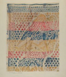 Handwoven Table Cover, c. 1940. Creator: Alfred Walbeck