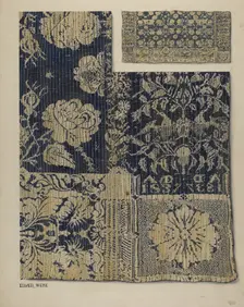 Handwoven Tapestry Coverlet, c. 1938. Creator: Elmer Weise