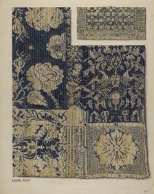 Handwoven Tapestry Coverlet, c. 1938. Creator: Elmer Weise