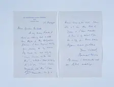 Handwritten letter by Bernard Darwin (1876-1961), London, 1955. Creator: Bernard Darwin