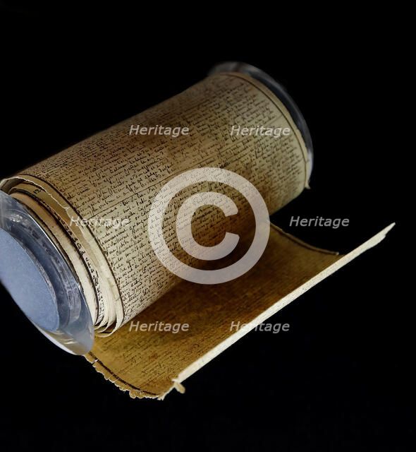 Handwritten manuscript of "The 120 Days of Sodom" by Donatien Alphonse François de... , 1785. Creator: Historic Object ().