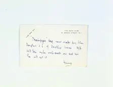 Handwritten note by Henry Cotton (1907-87), British golfer, c1940s. Creator: Unknown
