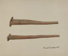 Handwrought Nails, 1935/1942. Creator: Grant Vanderpool