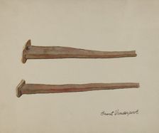 Handwrought Nails, 1935/1942. Creator: Grant Vanderpool