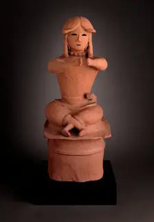 Haniwa: Tomb Sculpture of a Seated Warrior, between c.500 and c.600. Creator: Unknown