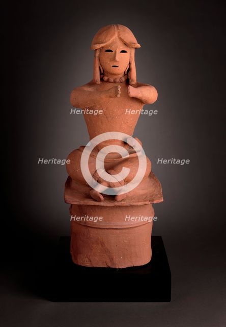 Haniwa: Tomb Sculpture of a Seated Warrior, between c.500 and c.600. Creator: Unknown.