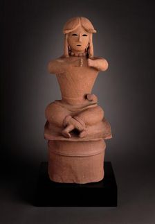 Haniwa: Tomb Sculpture of a Seated Warrior, between c.500 and c.600. Creator: Unknown