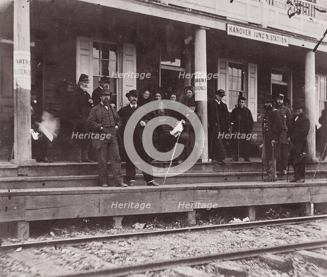 Hanover Junction Station, Pennsylvania, 1861-65. Creator: Unknown.