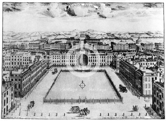 Hanover Square, London, 18th century (1907). Artist: Unknown