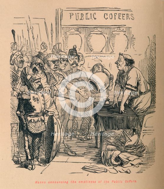 'Hanno announcing the emptiness of the Public Coffers', 1852. Artist: John Leech.