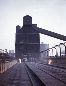 Hanna furnaces of the Great Lakes Steel Corporation, Detroit, Mich. , 1942. Creator: Arthur S Siegel