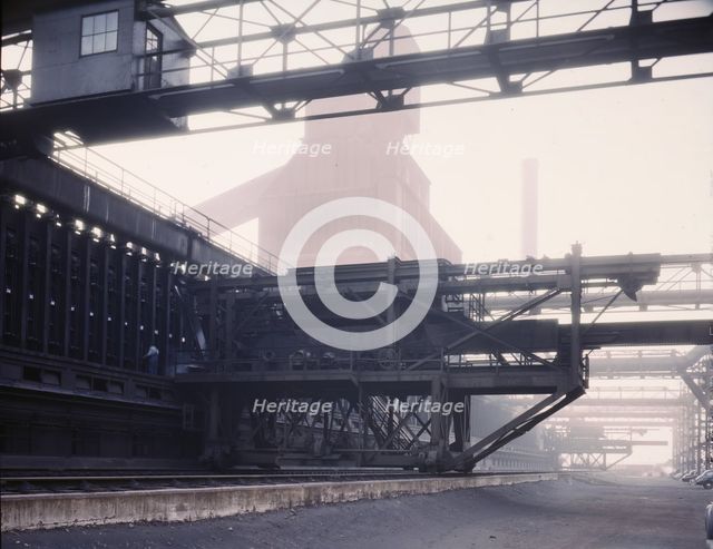 Hanna furnaces of the Great Lakes Steel Corporation, Detroit, Mich., 1942. Creator: Arthur S Siegel.