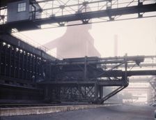 Hanna furnaces of the Great Lakes Steel Corporation, Detroit, Mich., 1942. Creator: Arthur S Siegel