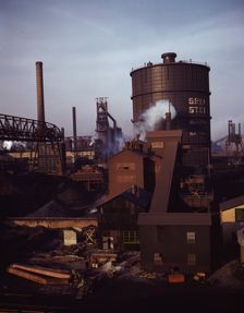 Hanna furnaces of the Great Lakes Steel Corporation, Detroit, Mich. , 1942. Creator: Arthur S Siegel