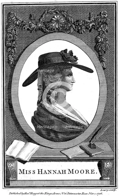 Hannah More, English religions writer, poet and playwright, c1800. Artist: Unknown