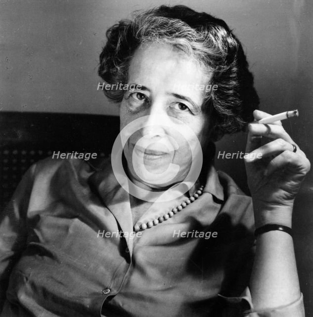 Hannah Arendt (1906-1975), German-American political scientist, c1963. Creator: Unknown.