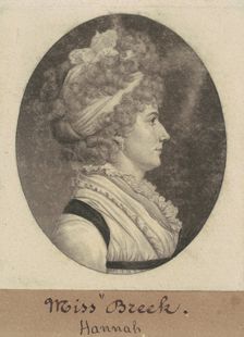 Hannah Breck, 1799. Creator: Charles Balthazar Julien Févret de Saint-Mémin