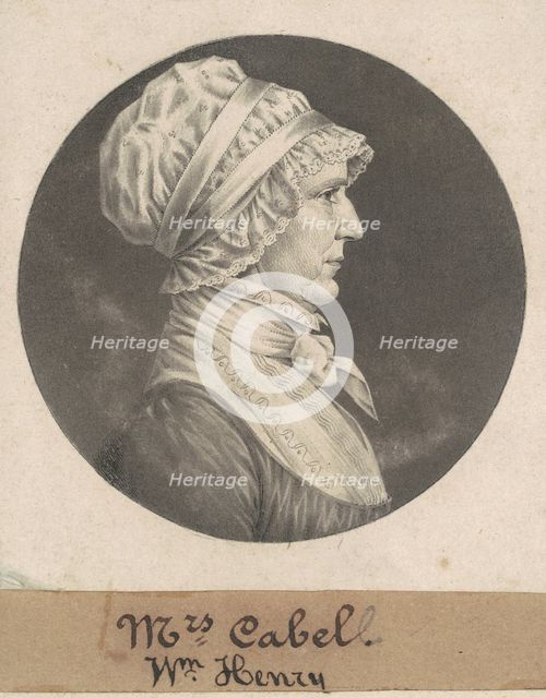 Hannah Carrington Cabell, 1808. Creator: Charles Balthazar Julien Févret de Saint-Mémin.