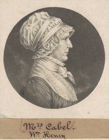 Hannah Carrington Cabell, 1808. Creator: Charles Balthazar Julien Févret de Saint-Mémin