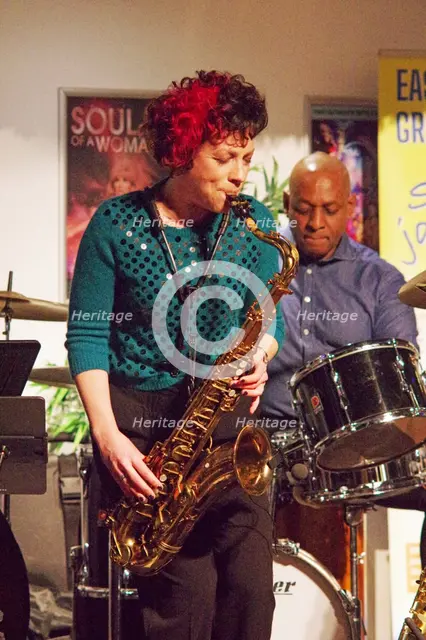 Hannah Horton, Hannah Horton Quartet, East Grinstead Jazz Club, West Suusex, Jan 2025. Creator: Brian O'Connor.